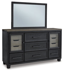 Foyland Queen Panel Storage Bed, Dresser, Mirror and 2 Nightstands