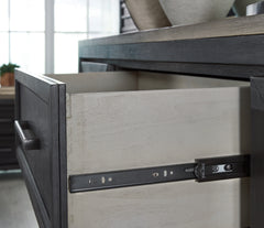 Foyland Cal King Panel Storage Bed, Dresser, Mirror, Chest and Nightstand
