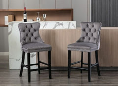 Clerance Rizzo Grey Velvet- Sets of 2