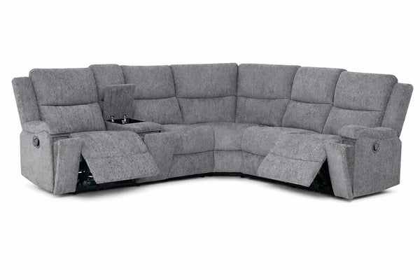 ComfortMax Grey Reclining Sectional