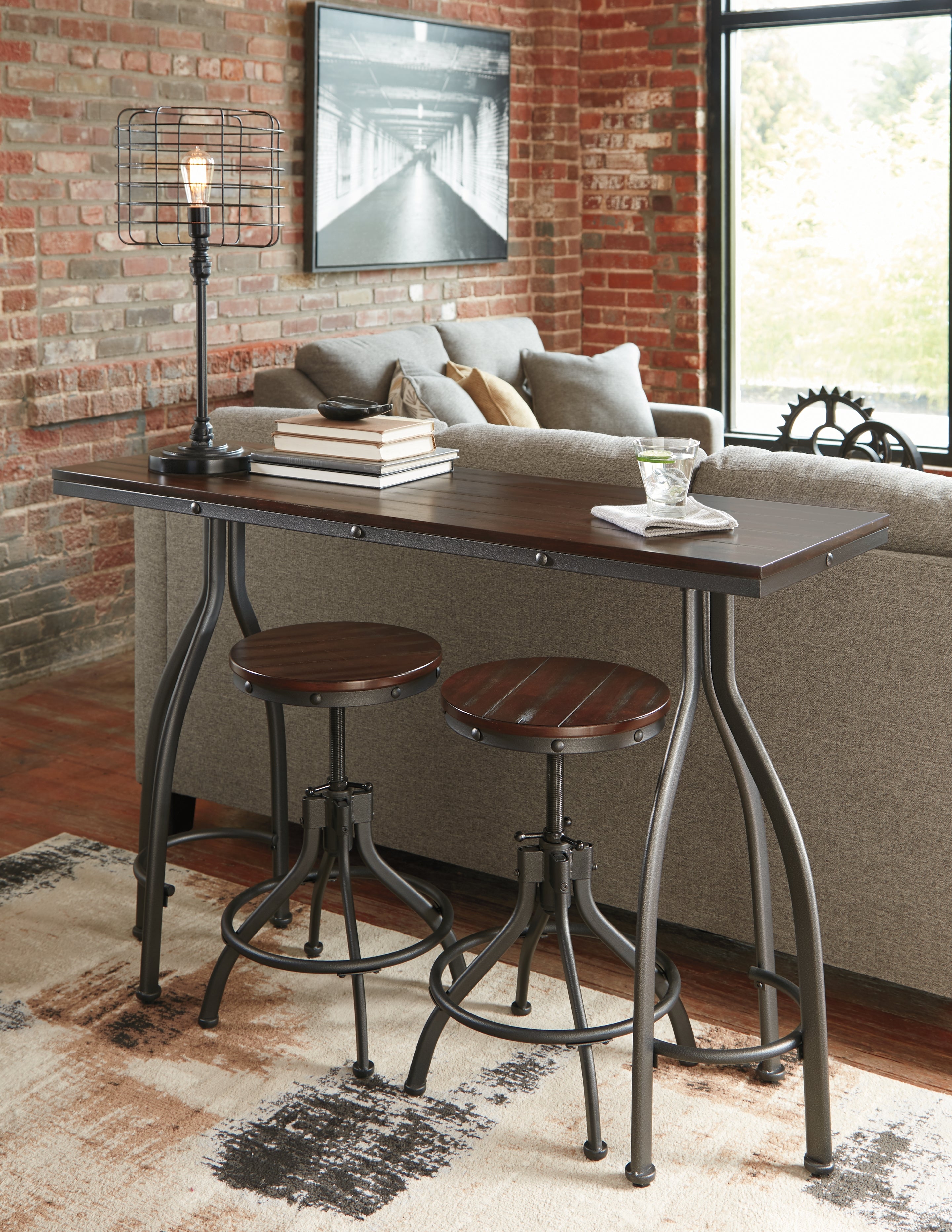 Odium Counter Height Dining Table and Bar Stools (Set of 3) – Home