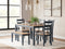 Gesthaven Dining Table with 4 Chairs and Bench (Set of 6)