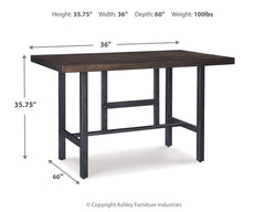 Kavara Counter Height Dining Table and 2 Barstools