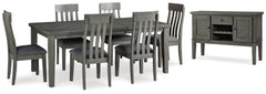 Hallanden Dining Table, 6 Chairs and Server