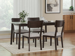 Mallenette Dining Table and 4 Chairs (Set of 5)