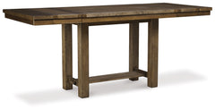 Moriville Counter Height Dining Table and 2 Barstools and Bench