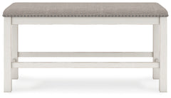 Robbinsdale Counter Height Dining Table, 4 Barstools and Bench