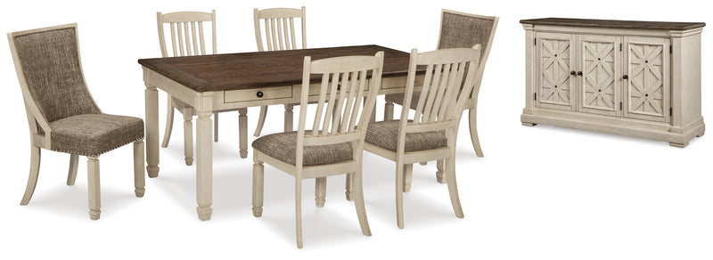Bolanburg Dining Table and 6 Chairs with Server