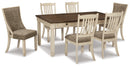 Bolanburg Dining Table and 6 Chairs with Server