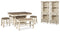 Bolanburg Counter Height Dining Table, 4 Stools, Bench and 2 Display Cabinets