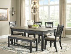 Tyler Creek Dining Table, 4 Chairs and Bench
