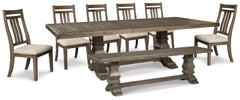 Wyndahl Dining Table, 6 Chairs, and Bench