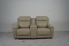 Masher Power Reclining Loveseat with Console and Lumbar