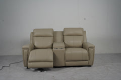 Masher Power Reclining Loveseat with Console and Lumbar