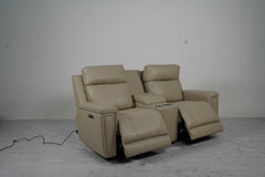 Masher Power Reclining Loveseat with Console and Lumbar