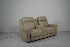 Masher Power Reclining Loveseat with Console and Lumbar