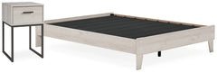 Socalle Queen Platform Bed and Nightstand