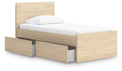 Onita Twin Panel Platform Bed with 1 Side Storage