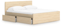 Onita King Panel Platform Bed with 2 Side Storage