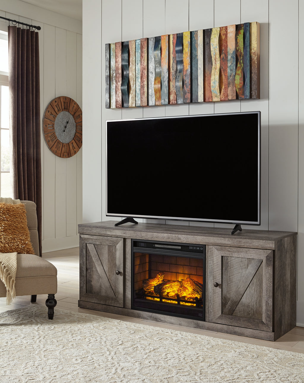 Wynnlow TV Stand with Electric Fireplace Home Style Furniture Ltd