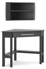 Otaska Home Office Corner Desk with Bookcase