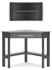 Otaska Home Office Corner Desk with Bookcase