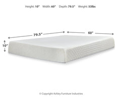 10 Inch Chime Memory Foam Queen Mattress in a Box