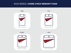 Chime 8 Inch Memory Foam King Mattress in a Box