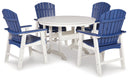 Crescent Luxe Outdoor Dining Table with 4 Chairs