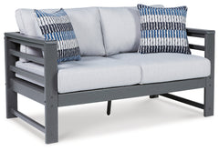 Amora Outdoor Loveseat, 2 Lounge Chairs and Coffee Table
