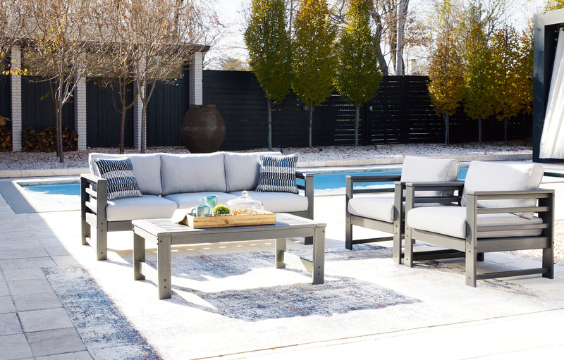Amora Outdoor Sofa, 2 Lounge Chairs and Coffee Table