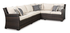 Easy Isle 3-Piece Outdoor Sofa Sectional with Table