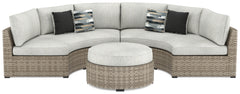 Calworth 2-Piece Outdoor Sectional with Ottoman