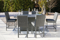 Palazzo Outdoor Counter Height Dining Table with 6 Barstools
