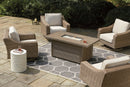 Beachcroft 5-Piece Outdoor Fire Pit Table with 4 Chairs