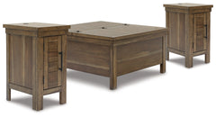 Moriville Lift-top Coffee Table and 2 Chairside End Tables