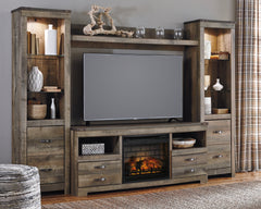Trinell 4-Piece Entertainment Center with Electric Fireplace