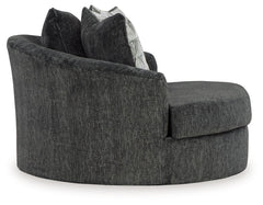 Biddeford - Oversized Swivel Accent Chair - Shadow