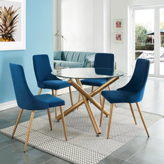 Carmilla - Dining Table - Aged Gold