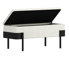 Odell - Storage Bench - Ivory / Black