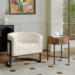 Zhuri - Accent Chair - Ivory / Black
