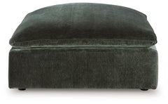 Carriage View - Oversized Accent Ottoman - Jade