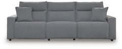 Modmax II - 3-Piece Power Reclining Sectional - Salt And Pepper - Next-Gen Nuvella