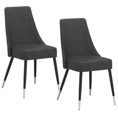 Silvano - Side Chair (Set of 2) - Vintage Gray / Black
