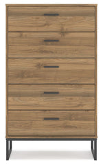 Deanlow - Five Drawer Chest - Honey