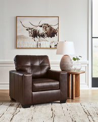 Santorine - Chair - Leather Match - Dark Brown