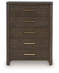 Radkin - Five Drawer Chest - Burnished Brown