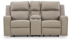 Lavenhorne - Dbl Rec Loveseat W/Console - Pebble
