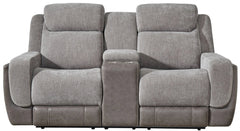Jenner Afton Grey Power Reclining Sofa Set