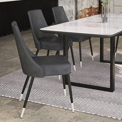 Silvano - Side Chair (Set of 2) - Vintage Gray / Black